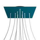 Square XXL Rose-One 10-hole and 4-side hole ceiling rosette set, 400 mm