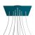  Square XXL Rose-One 10 hole and 4 side hole ceiling rose set, 400 mm