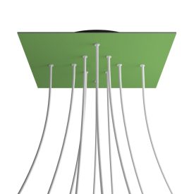   Square XXL Rose-One 10-hole and 4-side hole ceiling rosette set, 400 mm