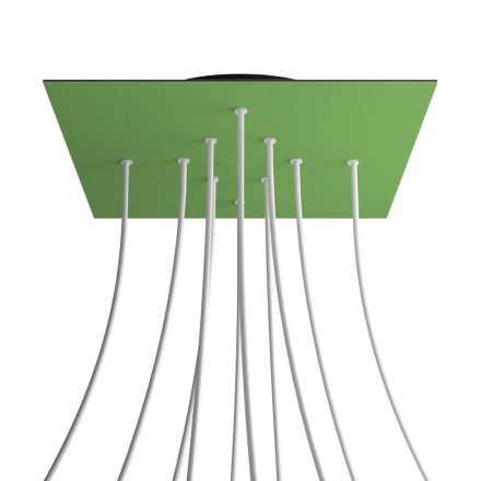 Square XXL Rose-One 10-hole and 4-side hole ceiling rosette set, 400 mm