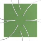 Square XXL Rose-One 10-hole and 4-side hole ceiling rosette set, 400 mm