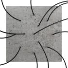 Square XXL Rose-One 12-hole and 4-side hole ceiling rosette set, 400 mm