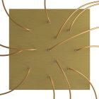 Square XXL Rose-One 12-hole and 4-side hole ceiling rosette set, 400 mm