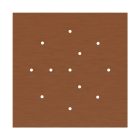 Square XXL Rose-One 12-hole and 4-side hole ceiling rosette set, 400 mm