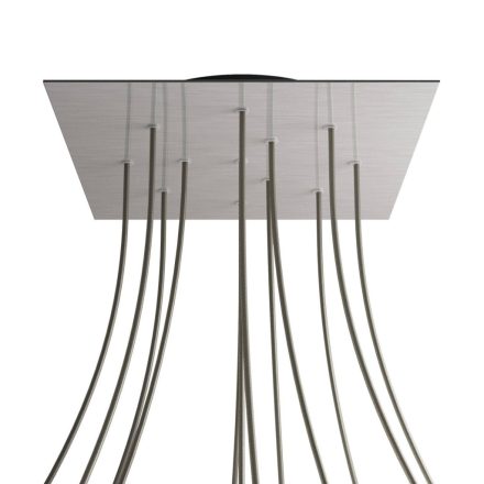 Square XXL Rose-One 12-hole and 4-side hole ceiling rosette set, 400 mm