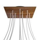 Square XXL Rose-One 12-hole and 4-side hole ceiling rosette set, 400 mm