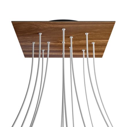 Square XXL Rose-One 12-hole and 4-side hole ceiling rosette set, 400 mm