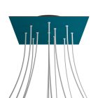 Square XXL Rose-One 12-hole and 4-side hole ceiling rosette set, 400 mm