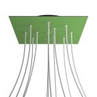 Square XXL Rose-One 12-hole and 4-side hole ceiling rosette set, 400 mm