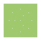 Square XXL Rose-One 12-hole and 4-side hole ceiling rosette set, 400 mm