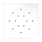 Square XXL Rose-One 14-hole and 4-side hole ceiling rosette set, 400 mm