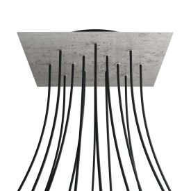   Square XXL Rose-One 14-hole and 4-side hole ceiling rosette set, 400 mm