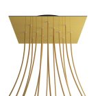 Square XXL Rose-One 14-hole and 4-side hole ceiling rosette set, 400 mm