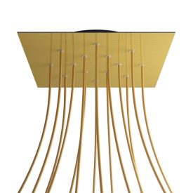   Square XXL Rose-One 14-hole and 4-side hole ceiling rosette set, 400 mm