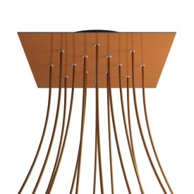   Square XXL Rose-One 14-hole and 4-side hole ceiling rosette set, 400 mm