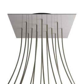   Square XXL Rose-One 14-hole and 4-side hole ceiling rosette set, 400 mm