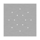 Square XXL Rose-One 14-hole and 4-side hole ceiling rosette set, 400 mm