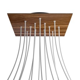   Square XXL Rose-One 14-hole and 4-side hole ceiling rosette set, 400 mm