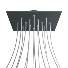   Square XXL Rose-One 14-hole and 4-side hole ceiling rosette set, 400 mm