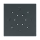 Square XXL Rose-One 14-hole and 4-side hole ceiling rosette set, 400 mm
