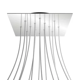   Square XXL Rose-One 14-hole and 4-side hole ceiling rosette set, 400 mm