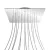 Square XXL Rose-One 14-hole and 4-side hole ceiling rosette set, 400 mm
