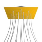 Square XXL Rose-One 14-hole and 4-side hole ceiling rosette set, 400 mm