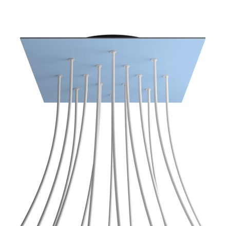 Square XXL Rose-One 14-hole and 4-side hole ceiling rosette set, 400 mm