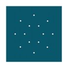 Square XXL Rose-One 14-hole and 4-side hole ceiling rosette set, 400 mm