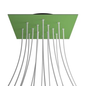   Square XXL Rose-One 14-hole and 4-side hole ceiling rosette set, 400 mm