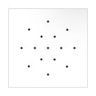 Square XXL Rose-One 15-hole and 4-side hole ceiling rosette set, 400 mm