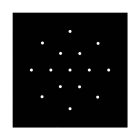 Square XXL Rose-One 15-hole and 4-side hole ceiling rosette set, 400 mm