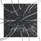 Square XXL Rose-One 15-hole and 4-side hole ceiling rosette set, 400 mm