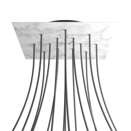 Square XXL Rose-One 15-hole and 4-side hole ceiling rosette set, 400 mm