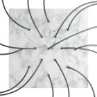 Square XXL Rose-One 15-hole and 4-side hole ceiling rosette set, 400 mm