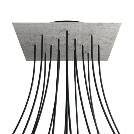 Square XXL Rose-One 15-hole and 4-side hole ceiling rosette set, 400 mm