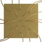 Square XXL Rose-One 15-hole and 4-side hole ceiling rosette set, 400 mm