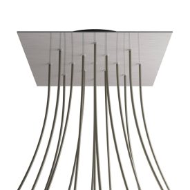   Square XXL Rose-One 15-hole and 4-side hole ceiling rosette set, 400 mm