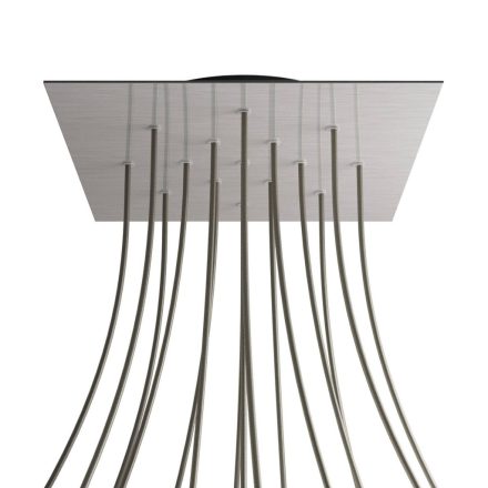 Square XXL Rose-One 15-hole and 4-side hole ceiling rosette set, 400 mm