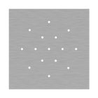 Square XXL Rose-One 15-hole and 4-side hole ceiling rosette set, 400 mm