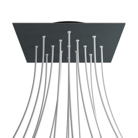   Square XXL Rose-One 15-hole and 4-side hole ceiling rosette set, 400 mm