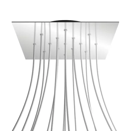 Square XXL Rose-One 15-hole and 4-side hole ceiling rosette set, 400 mm