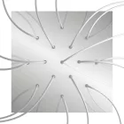 Square XXL Rose-One 15-hole and 4-side hole ceiling rosette set, 400 mm