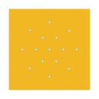 Square XXL Rose-One 15-hole and 4-side hole ceiling rosette set, 400 mm