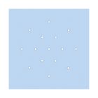 Square XXL Rose-One 15-hole and 4-side hole ceiling rosette set, 400 mm