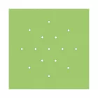 Square XXL Rose-One 15-hole and 4-side hole ceiling rosette set, 400 mm