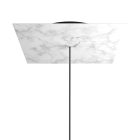 Square XXL Rose-One ceiling rose set with 1 hole and 4 side holes, 400 mm