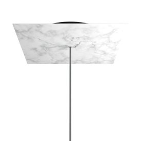   Square XXL Rose-One ceiling rose set with 1 hole and 4 side holes, 400 mm