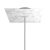 Square XXL Rose-One ceiling rose set with 1 hole and 4 side holes, 400 mm
