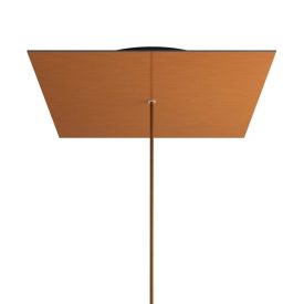   Square XXL Rose-One ceiling rose set with 1 hole and 4 side holes, 400 mm